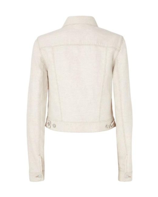 Fendi White Ivory Selleria Denim Jacket