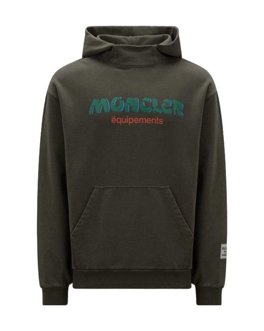Moncler Green Logo Hoodie for men