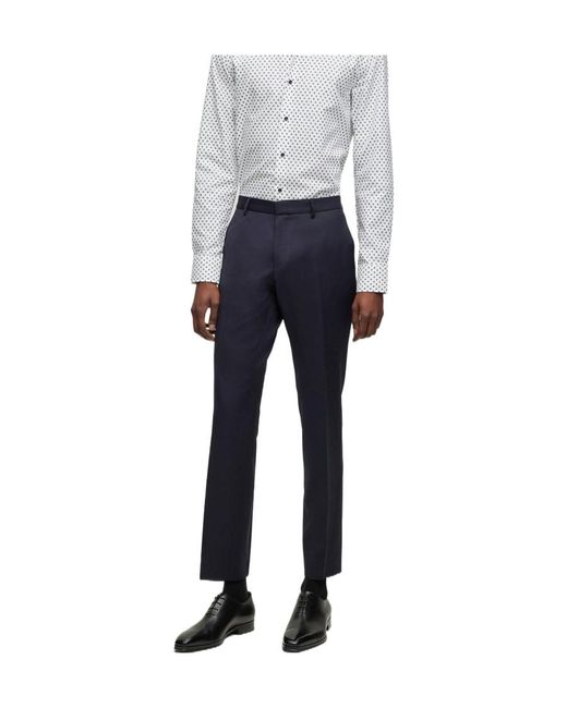 Boss Blue Boss Slim Fit Tailored Pants for men
