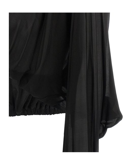 Rick Owens Black Crop Blouse