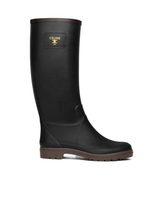 Céline Black Rain Boots