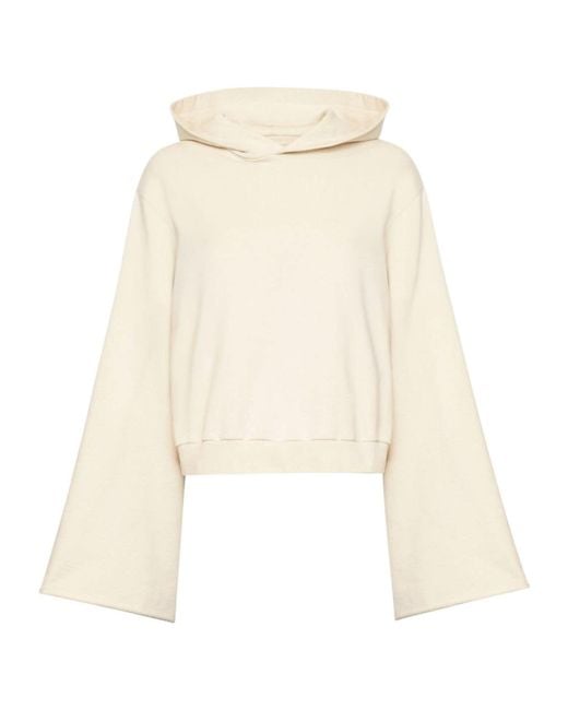 MM6 by Maison Margiela Natural Drop-Shoulder Hooded Sweatshirt