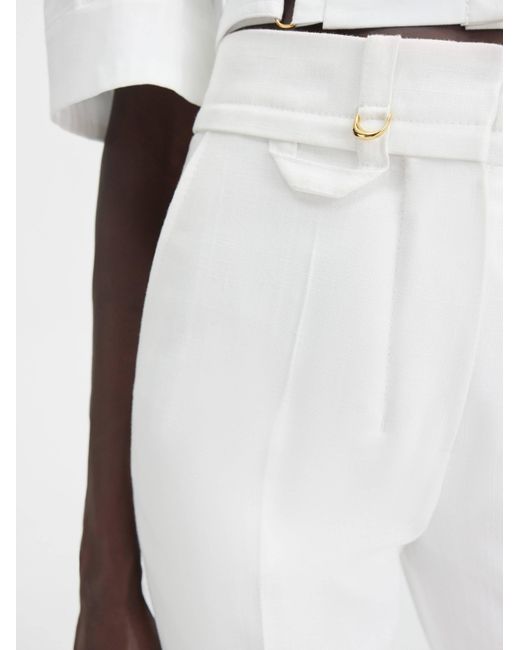 Jacquemus White Slit Pants