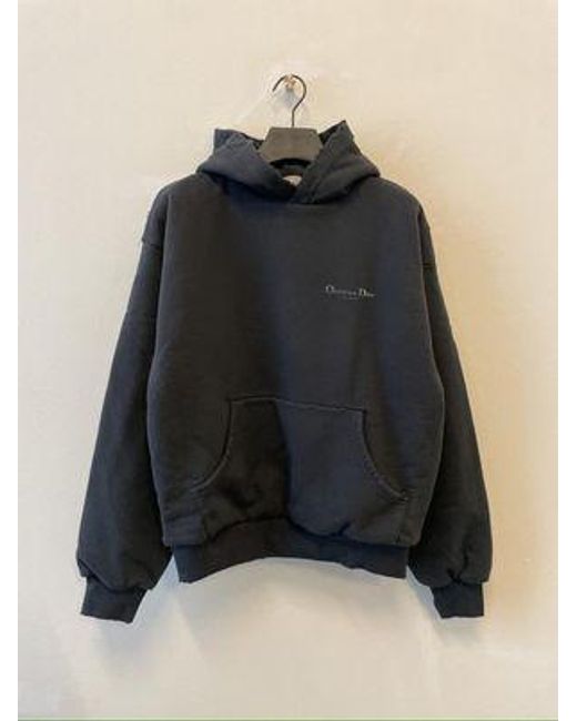 Dior Gray Long-Sleeved Hooded Sweater