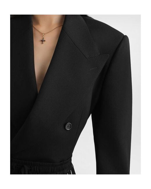 Dolce & Gabbana Black Double-Breasted Structured Blazer