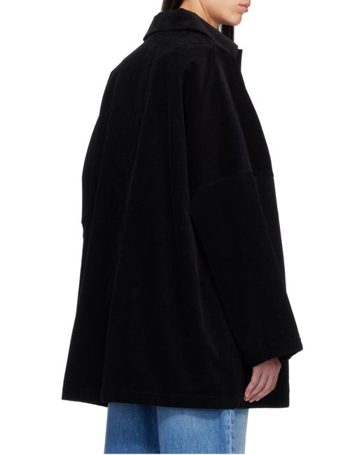Totême Black Totême Button-Up Oversized Jacket