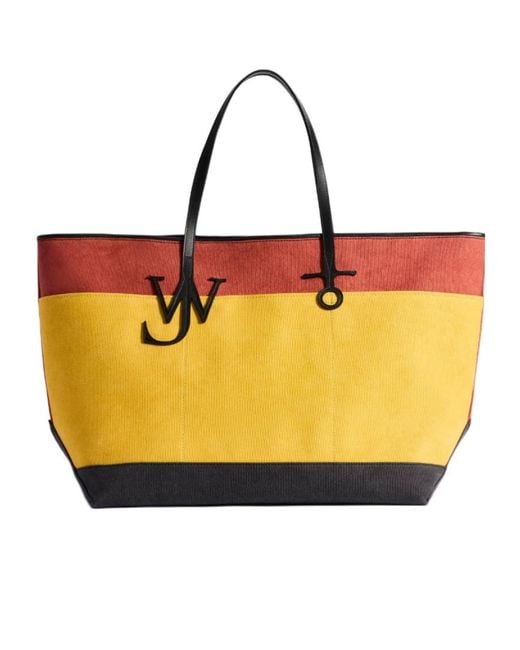J.W. Anderson Yellow Xl Anchor Canvas Leather Tote