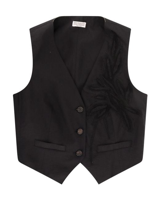 Brunello Cucinelli Black Waistcoat
