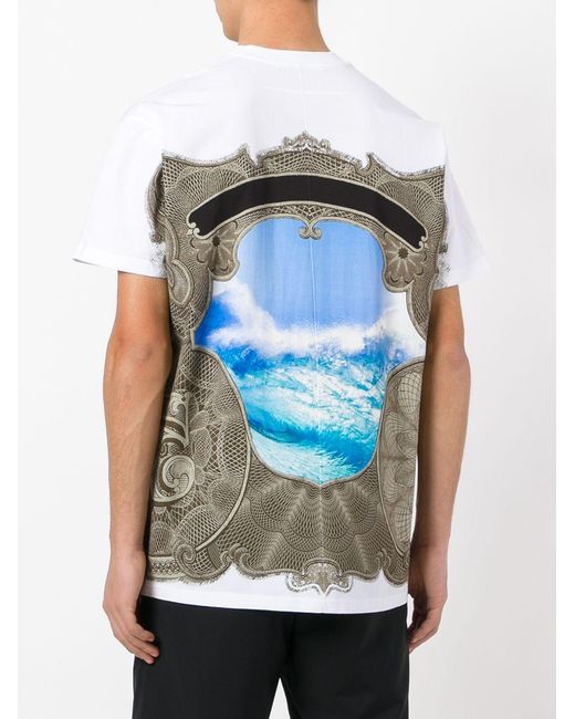 Givenchy Blue Columbian Printed T-Shirt for men