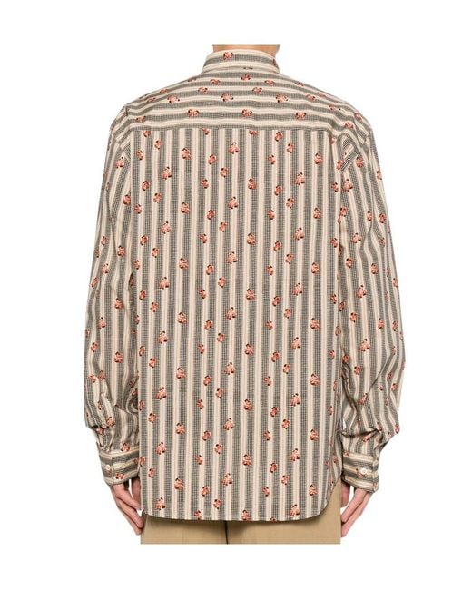 Dries Van Noten Brown Long-Sleeved Shirt for men