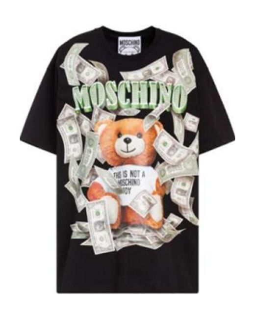 Moschino Black Teddy Bear Printed T-Shirt