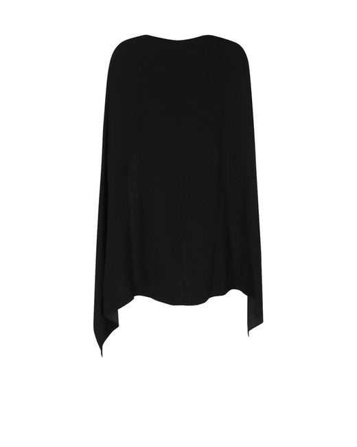 Alberta Ferretti Black Round-Neck Shawl