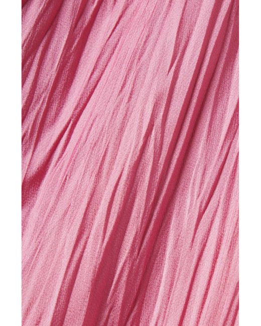 A.L.C. Pink Plissé-Satin Maxi Dress