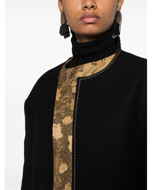 Dries Van Noten Black Long-Sleeved Coat
