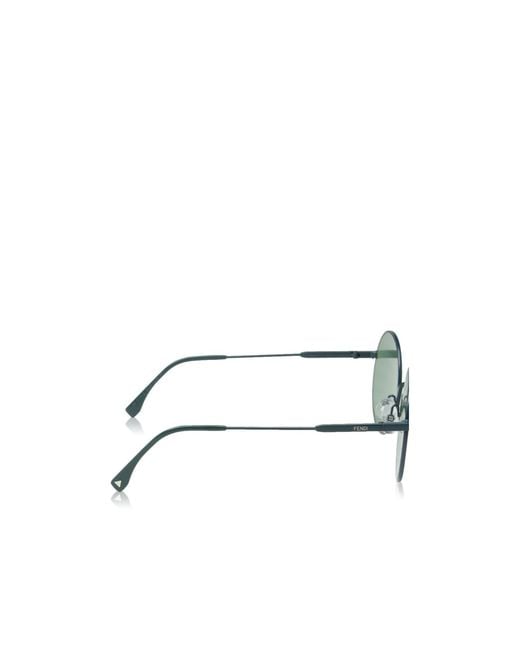 Fendi Green Eyewear Round Frame Sunglasses