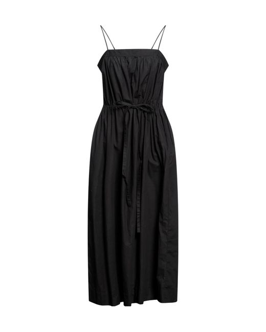 Ganni Black Fashion Solid Color Square Neck Cami Dress