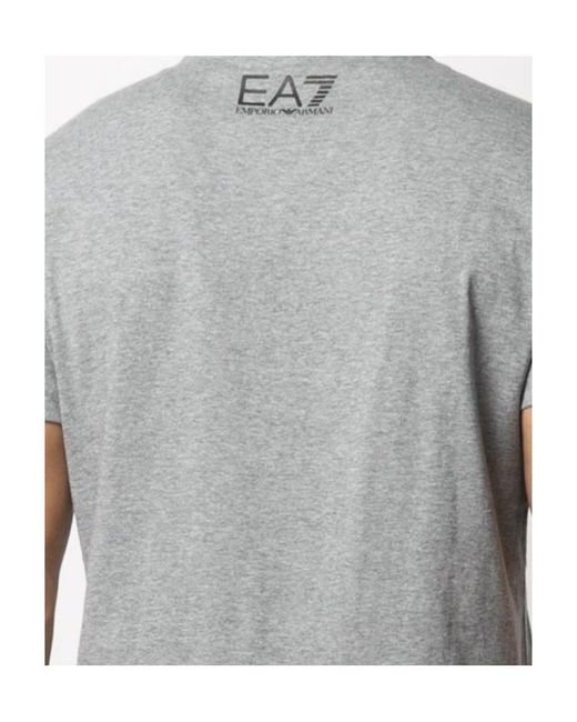 EA7 Gray Ea7 Print T-Shirt for men