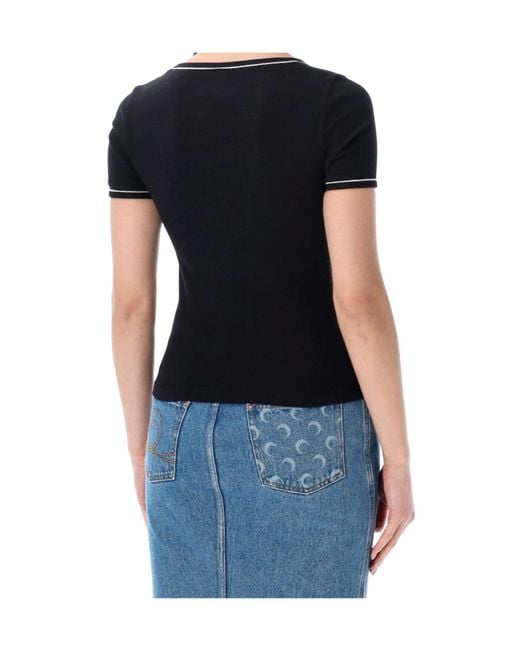MARINE SERRE Black Cute 70S T-Shirt