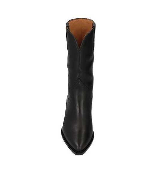 Isabel Marant Black Plain Colour Ankle Boots