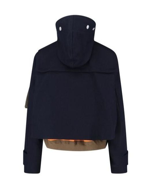 Sacai Blue 'Melton' Wool Jacket