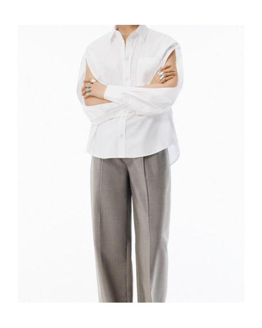 Alexander Wang White Button-Up Long-Sleeved Shirt