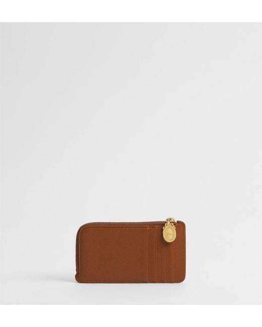 Dior Brown Médaillon Cosmos Zipped Card Holder
