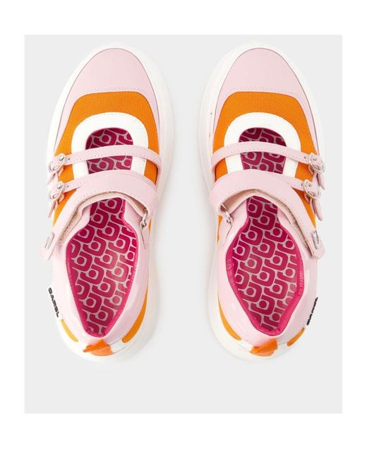 CAREL PARIS Orange Carel Baskina Logo Plaque Buckled Sneakers