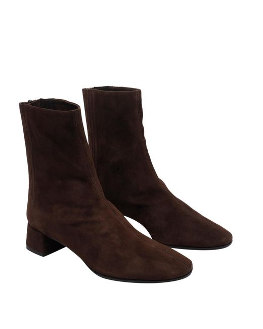Aquazzura Brown Tres Honore Block Heel Boots