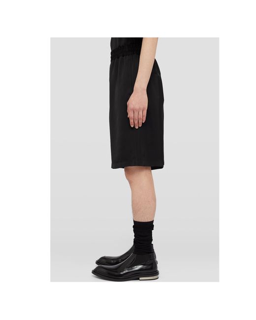 Jil Sander Black High-Waisted Knee-Length Shorts for men