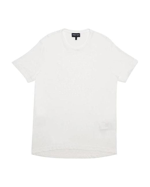 Emporio Armani White T-Shirt With Round Neck for men