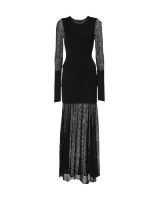 Proenza Schouler Black Anita Knitted Maxi Dress