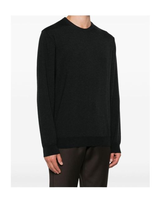 Woolrich Black Logo Embroidered Sweater for men