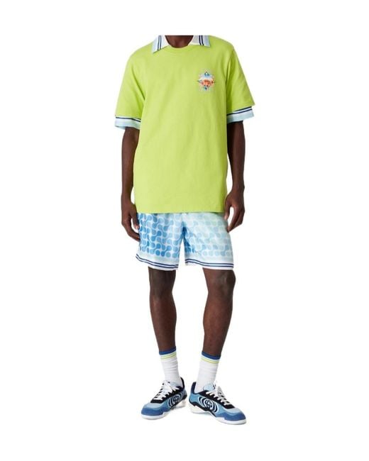 Casablanca Yellow Flower Court Crewneck T-Shirt for men