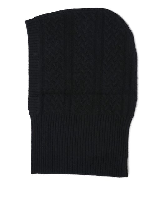 Max Mara Black Ribbed Hat