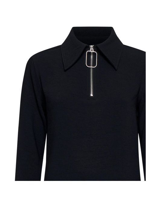 J.W. Anderson Blue Spread-Collar Crepe Sweatshirt