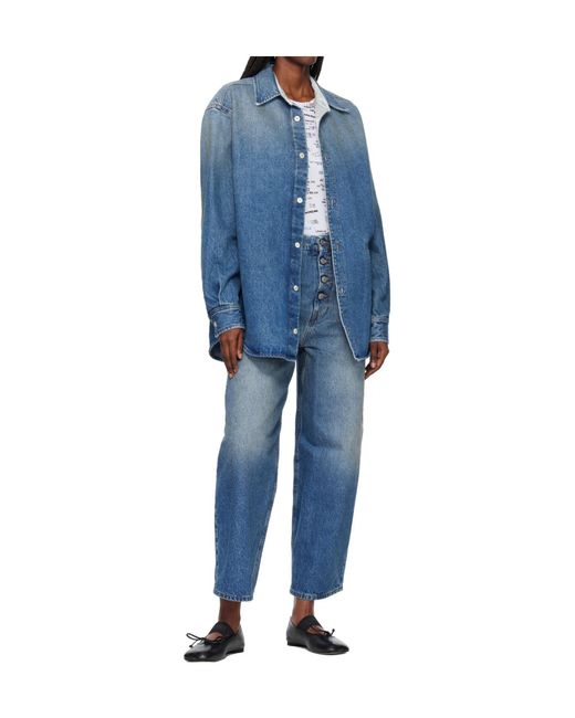 MM6 by Maison Margiela Blue Long-Sleeved Denim Shirt