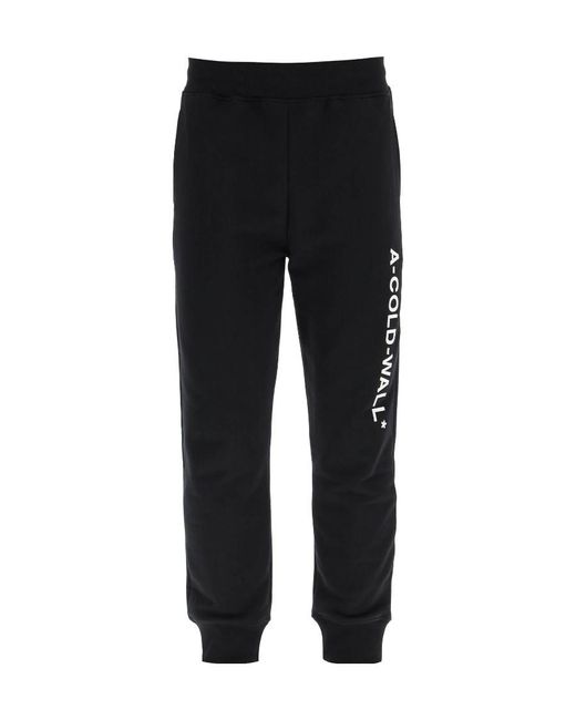 A_COLD_WALL* Black Logo-Print Tapered Joggers for men