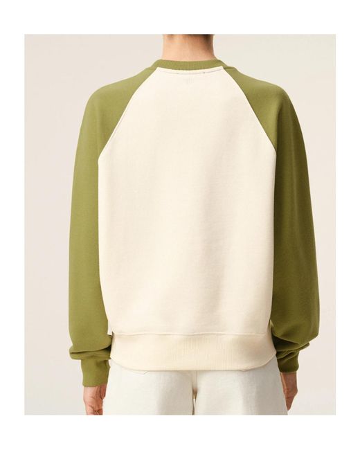 AMI Green De Coeur Crewneck Knitted Sweatshirt for men