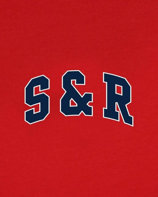Sporty & Rich Red Appliqu Sweatshirt
