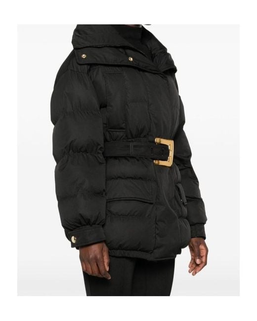 Balmain Black Belted Puffer Jacket