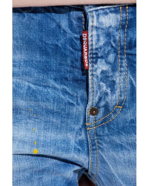 DSquared² Blue Low-Rise Slim Fit Jeans