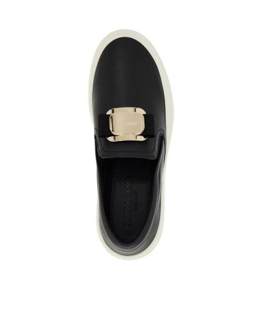Ferragamo Black Ferragamo Cristal Platform Slip-On Sneakers