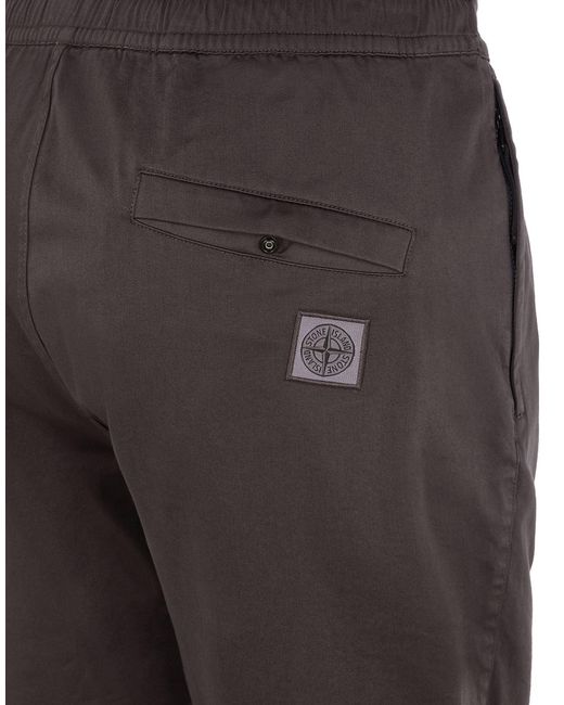 Stone Island Gray Elastic Waist Casual Pants for men