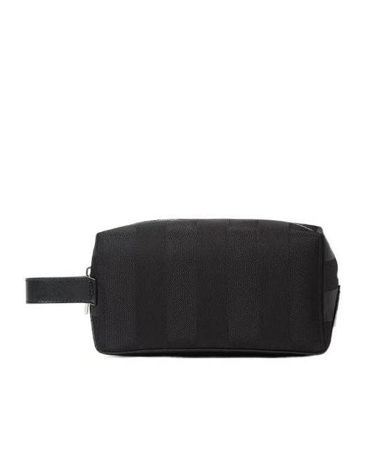 Fendi Black Lui Striped Wash Bag for men