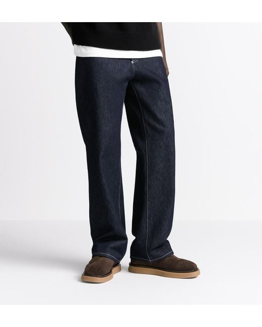 Dior Blue Belt-Loop Jeans for men