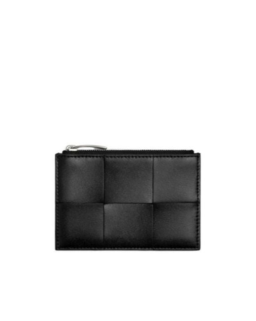 Bottega Veneta Black Cassette Zipped Card Case for men