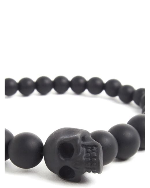 McQueen White Skull Ball Bracelet for men