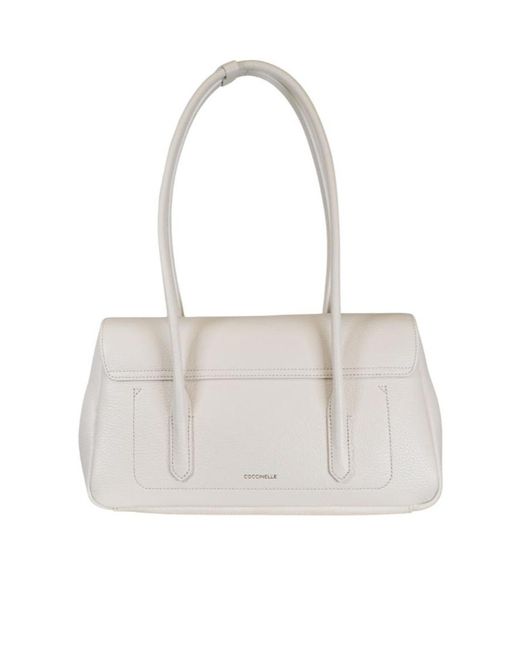 Coccinelle White Flap Shoulder Bag