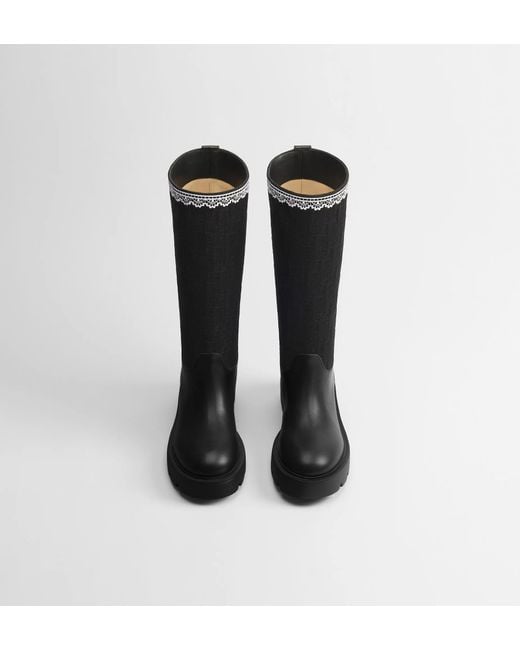 Dior Black Dentelle Boot