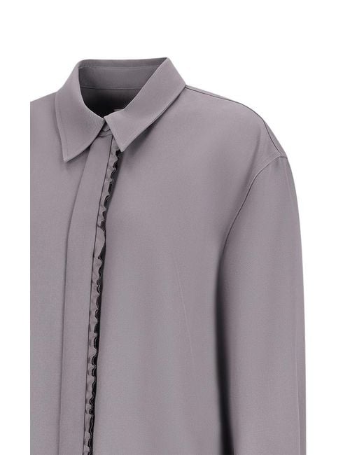 Jil Sander Purple Long-Sleeved Shirt